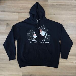My Chemical Romance Men’s 2XL Love Will Tear Us Apart Three Cheers Black Hoodie